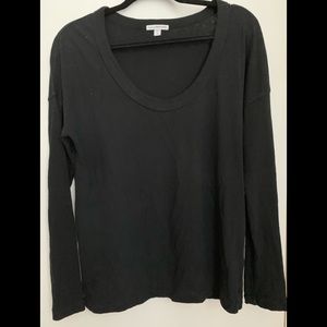James Perse Scoop Neck T-shirt SZ 3